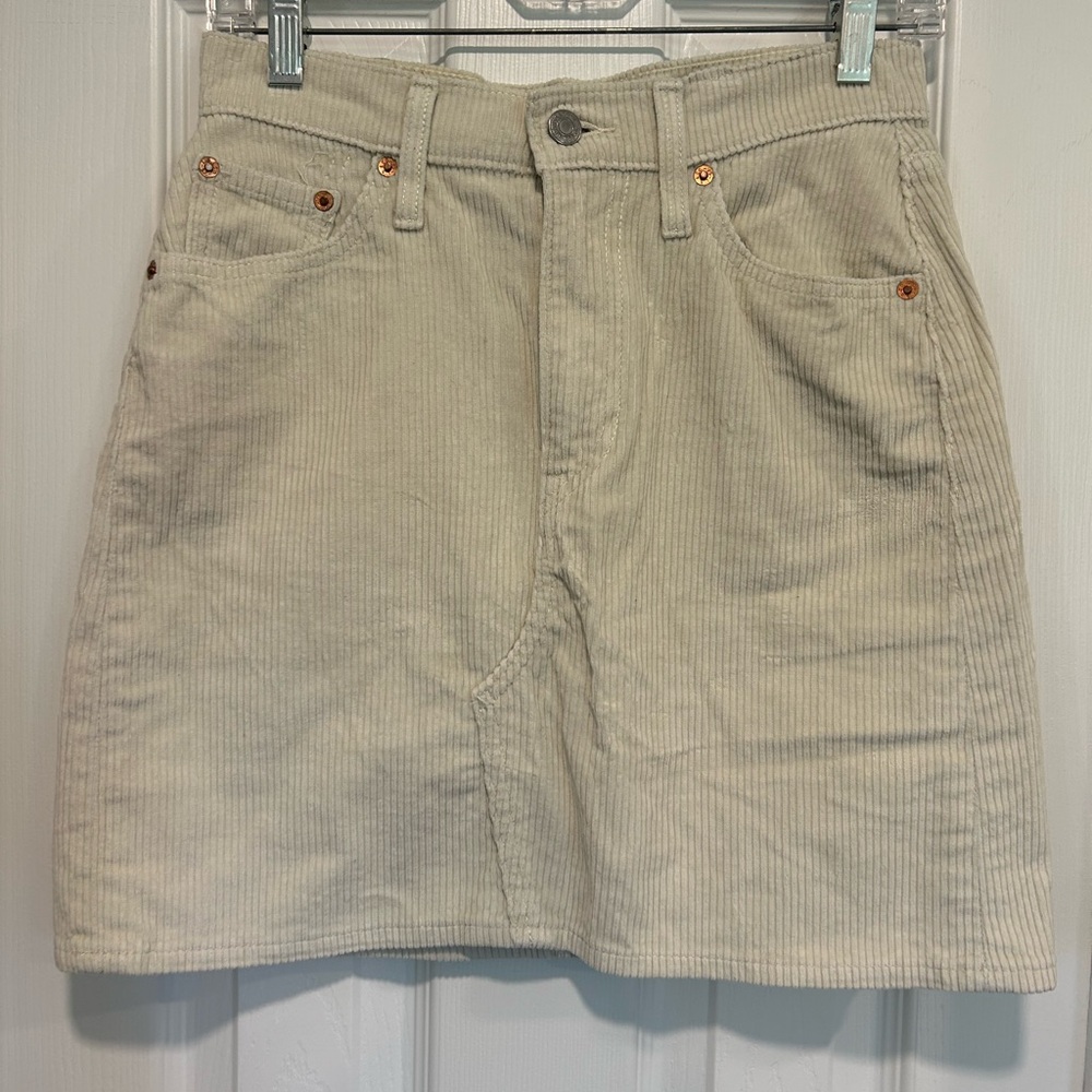Levi's‎ Cream Corduroy Skirt